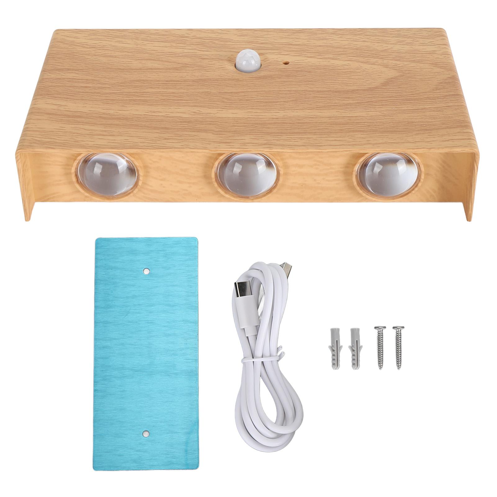 

Настенный светильник на батарейках с датчиком движения, перезаряжаемый, настенный светильник для помещений, светодиодный, магнитный, вверх-вниз Wood Color