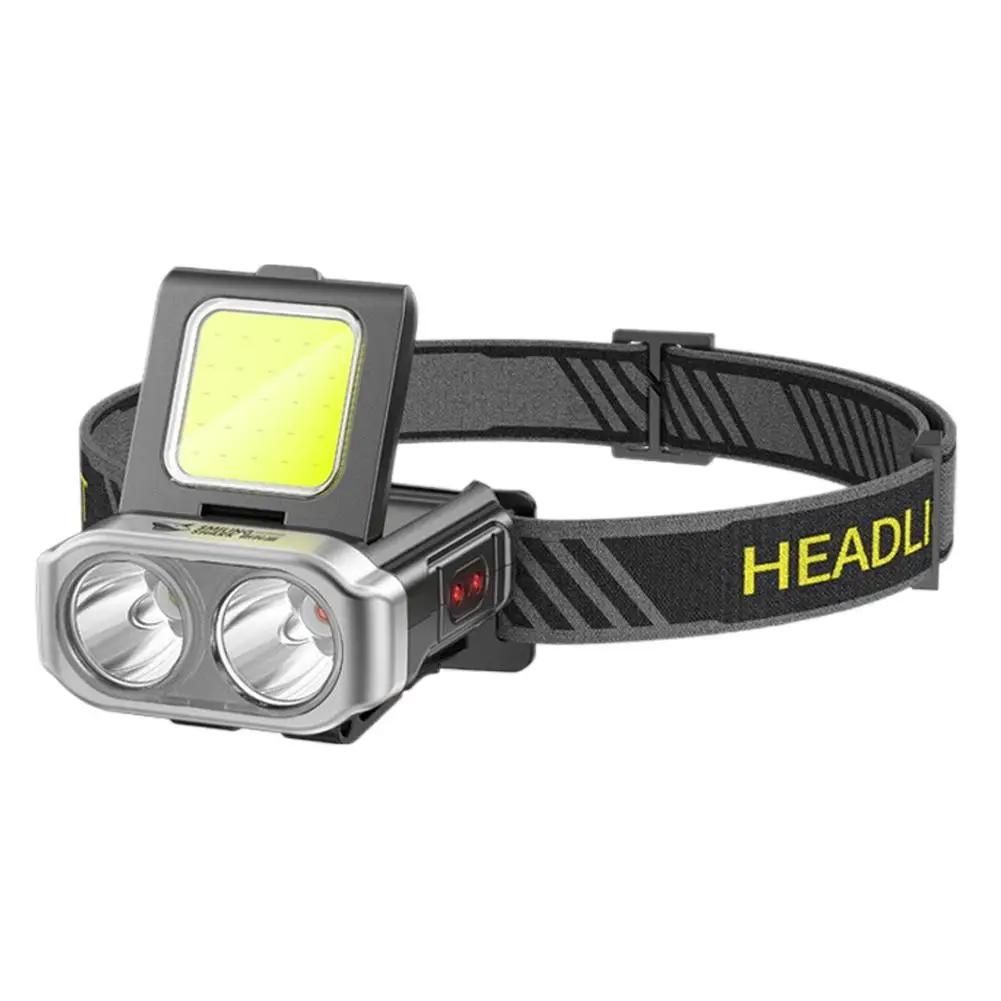 

LED Sensor Headlamp USB Rechageable Mini Motion COB Headlight Portable Outdoor Fishing Flashlight Tools Camping A2O3