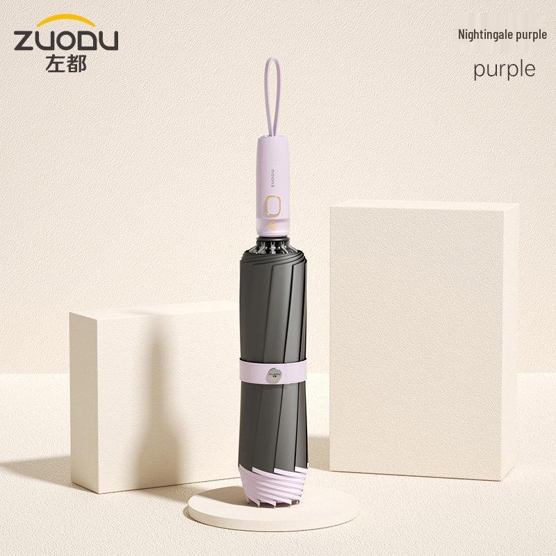 ZUODU Fully Automatic Tri-fold Reverse Sun Umbrella