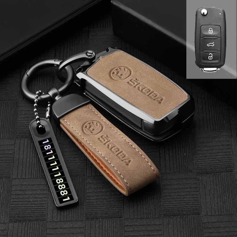 HQKI8 Car Remote Key Fob Case Cover Shell For Skoda Octivia Superb Fabia 1 2 Octavia a7 RS Superb Rapid Yeti Karoq Vision Accessories