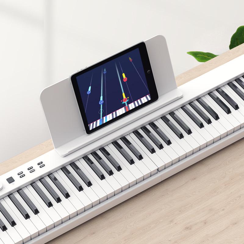 Rechargeable 88-Key Foldable Portable Bluetooth MIDI Keyboard for Beginners and Adults