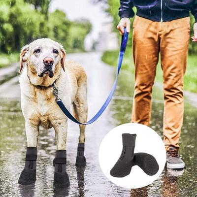 4 st Mjuka Vattentäta Husdjurssockor Skor Smutsavvisande Andningsbara Hundskor Halkskydd Hundtasskydd Utomhus