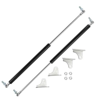 Motoforti Universelle Unterbett-Hubstützen Gasfedern, 20"/500mm, 150lb/668N/67.5kg, Schwarz, 2-teiliges Set