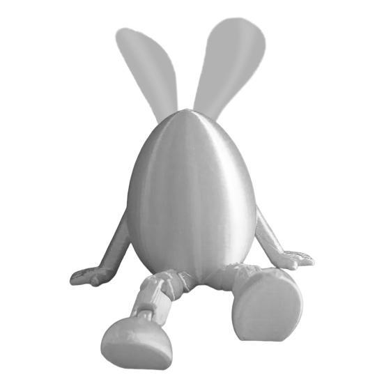 

Напечатанное на 3D-принтере пасхальное яйцо, настольный декор, украшение для яйца, шарнирная игрушка-яйцо с гибкими шарнирами для наполнителей пасхальной корзины, принадлежности для охоты на пасхальные яйца B серебряный