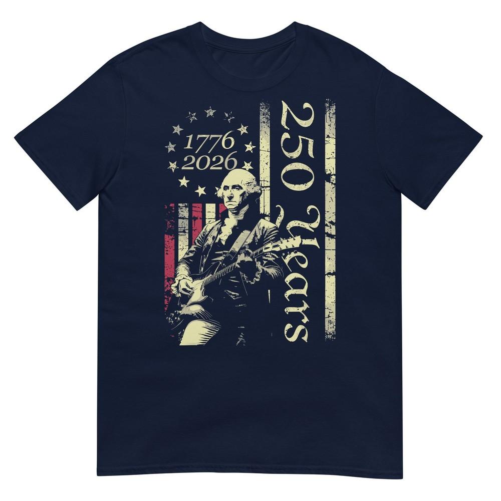 250 Years Patriot Guitar American Flag 4th Of July 1776 2026 TShirt S