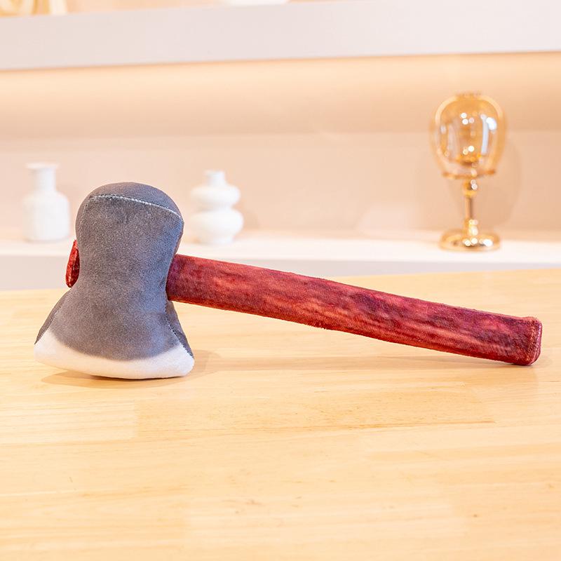 Cross-Border Plush Hammer Pillow Toy - Funny Axe Claw Hammer Prop, Sand Sculpture Gift for Boys
