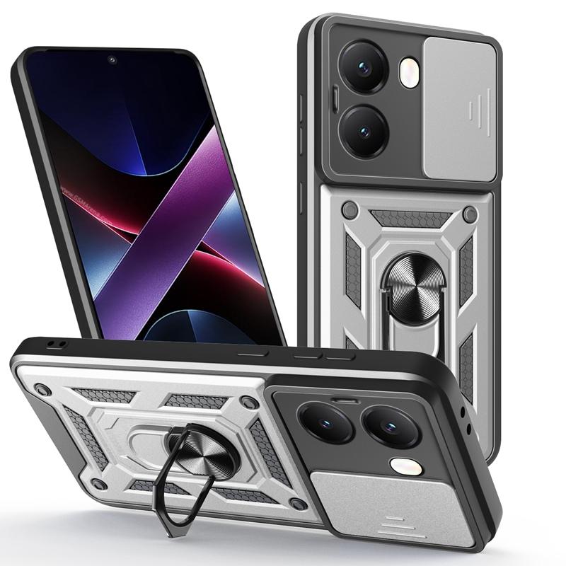 Magnetic Stand Funda for POCO X5 X6 X7 Pro Case Armor Slide Camera Ring Holder Protection Cover for Xiaomi POCO X7 X6 X5 5G Capa