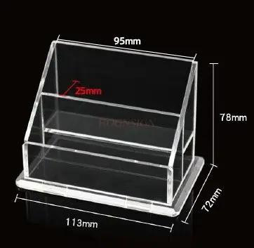 1pcs Creative Acrylic Business Card Box Front Desk Exhibition Transparent Business Card Display Stand Business Card Stand