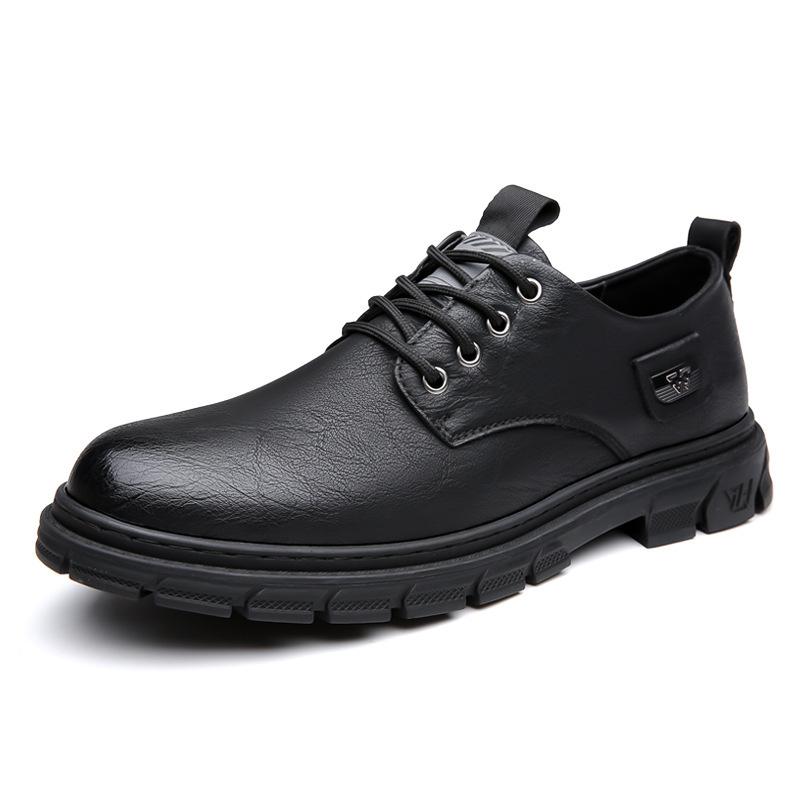 

Autumn and winter new men s shoes fashion trend versatile British style men s casual leather shoes factory one piece 2025 44