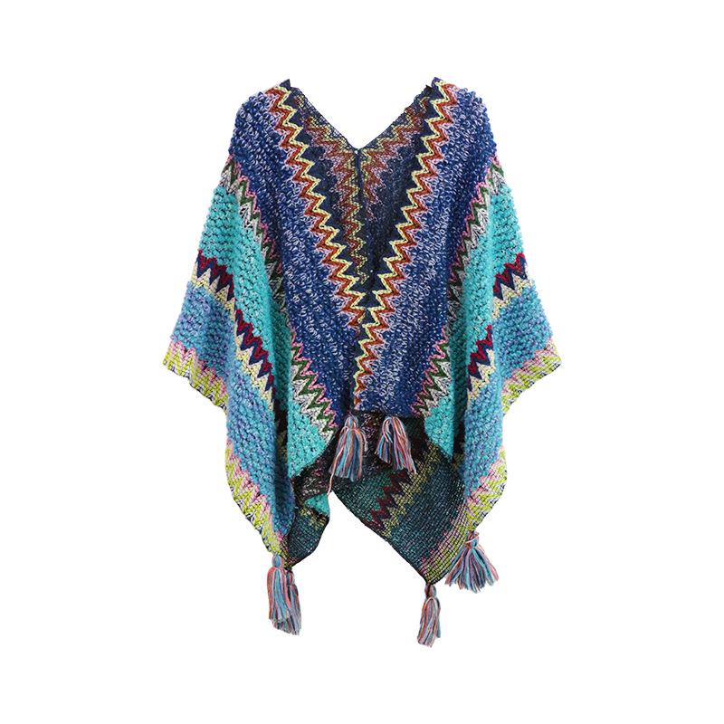 Yunnan Lijiang Ethnic Style Women's Thickened Travel Shawl Cloak