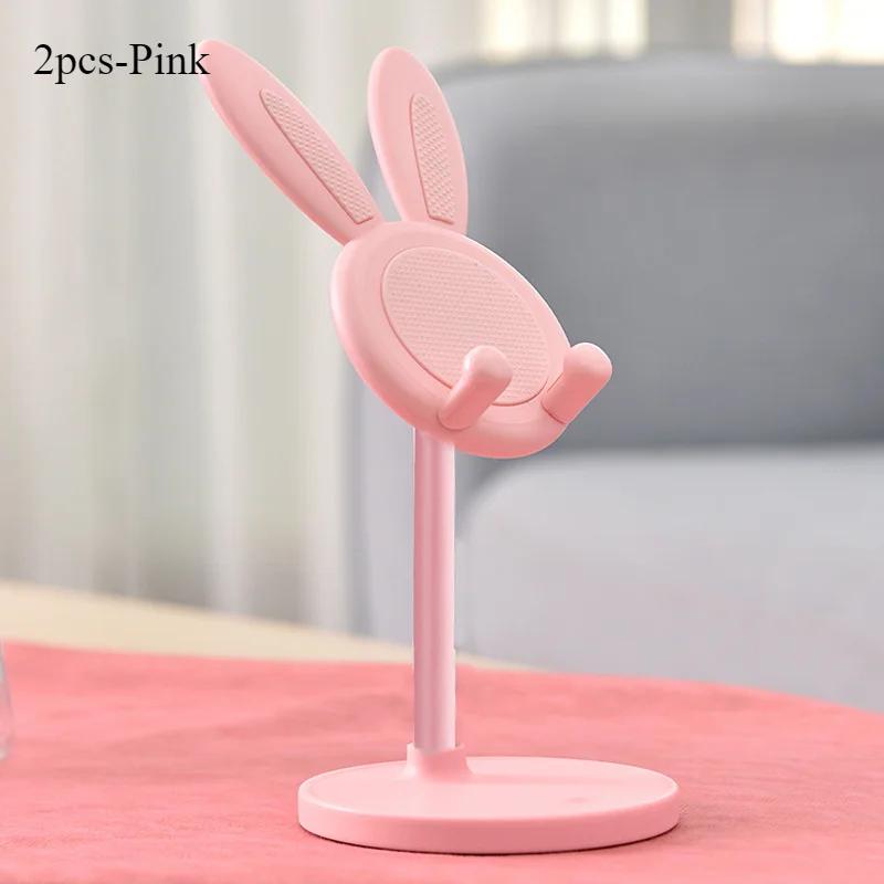 The Cute Rabbit Mobile Phone Stand Desktop Can Lift And Adjust The Desktop Phone Accessories  Phone Stand  Phone Grip