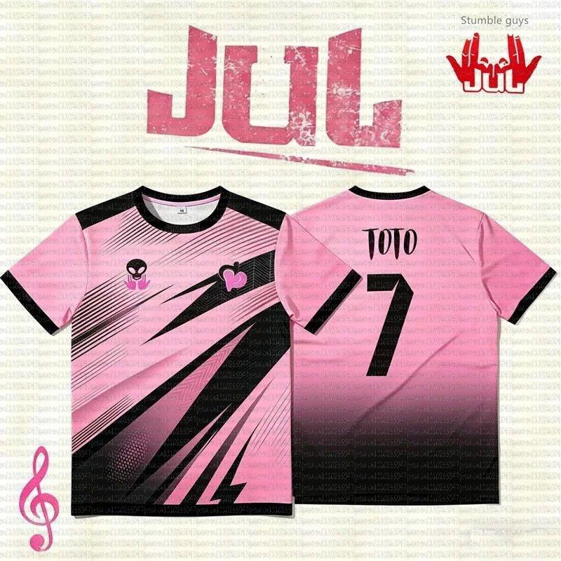 2026 Nowy Album JUL Koszulka Raper Francuski Hip Hop Streetwear Okrągły Dekolt Krótki Rękaw T-shirt Męski i Damski Casualowa Oddychająca Koszulka
