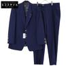 PaulSmith [ ] Striped Wool Lining All-over Pattern 3B Single 3P Suit Setup Jacket/Vest XL/Bottoms 100 NavyUsed