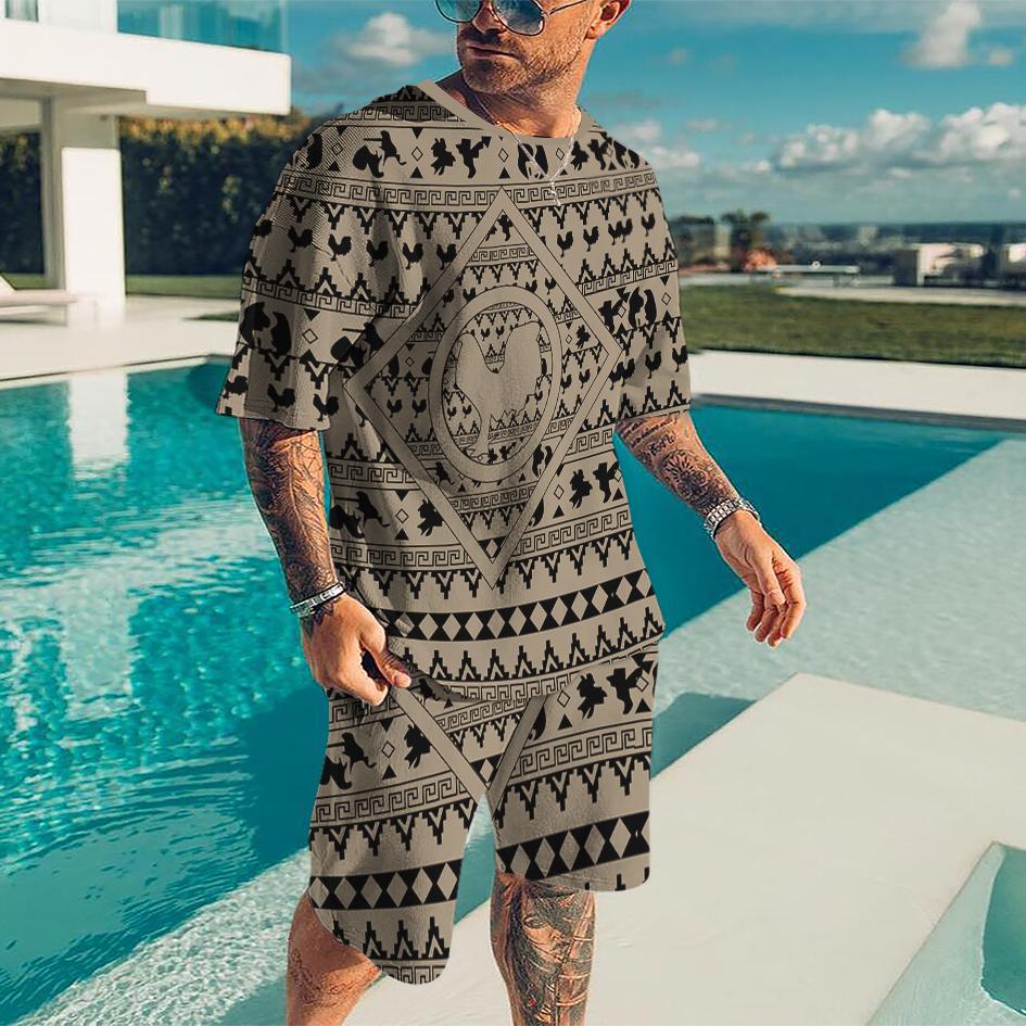 Zomer Mode Mannen Delige Set Trainingspakken Casual Korte Mouwen