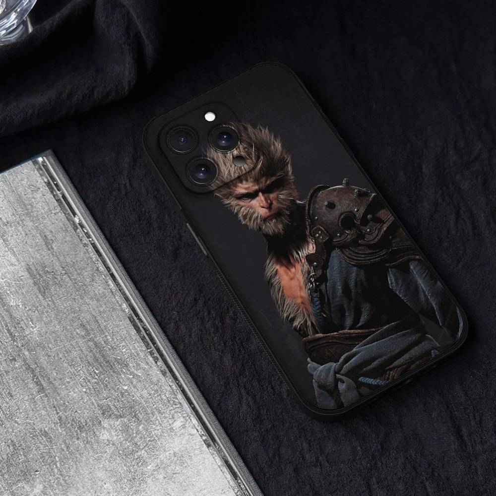 Black Myth Wukong Games Phone Case Phone Case For Iphone 17 16 15 11 13 14 Pro Max X Xr Xs Max 12mini Black Shell Cover Case