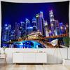 City Night View Tapestry Wall Hanging Bohemian Style Hippie Tapiz Witchcraft Aesthetics Room Home Decor