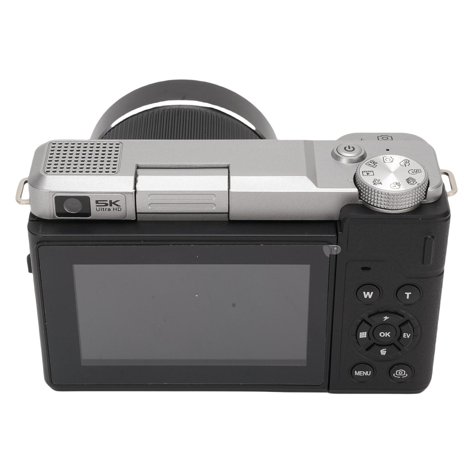

5K Digital Camera for Photography WiFi Vlog Camera Autofocus Video Camera 3 Inch 180 Degree Flip Screen with Front and
