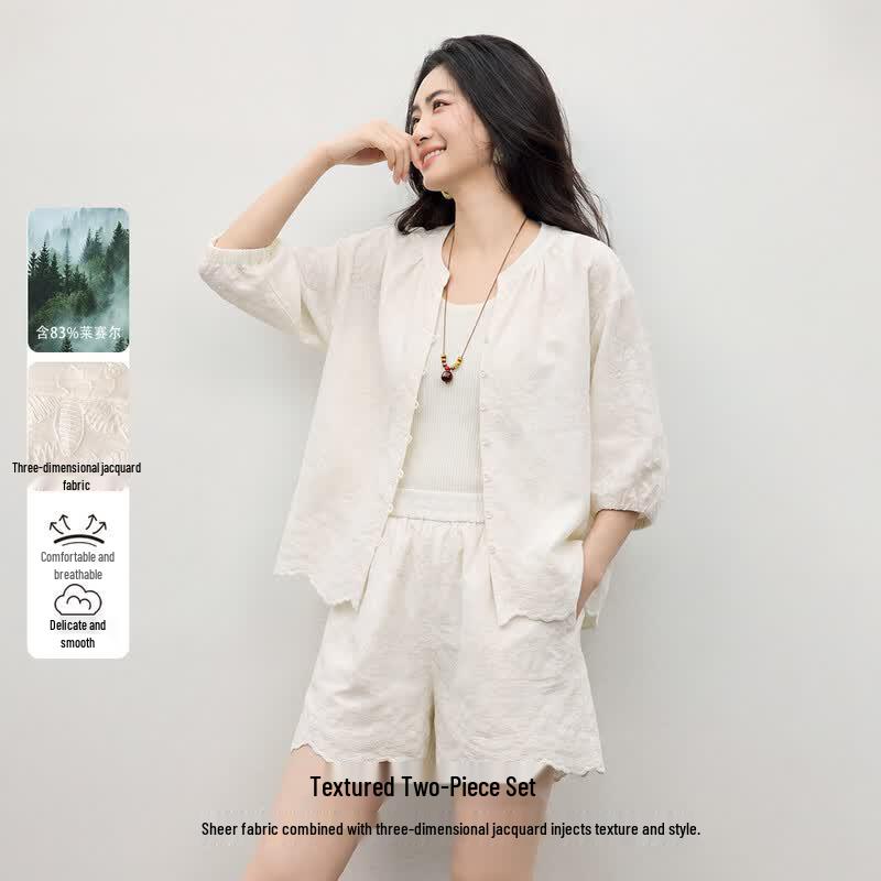 HSTYLE Versatile Textured Two-Piece Set M