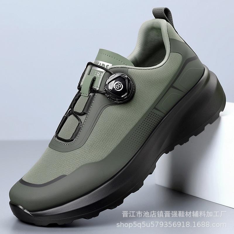 Men's shoes Four seasons comfortable platform rotating button sports shoes men's city outdoor casual shoes hiking hiking shoes