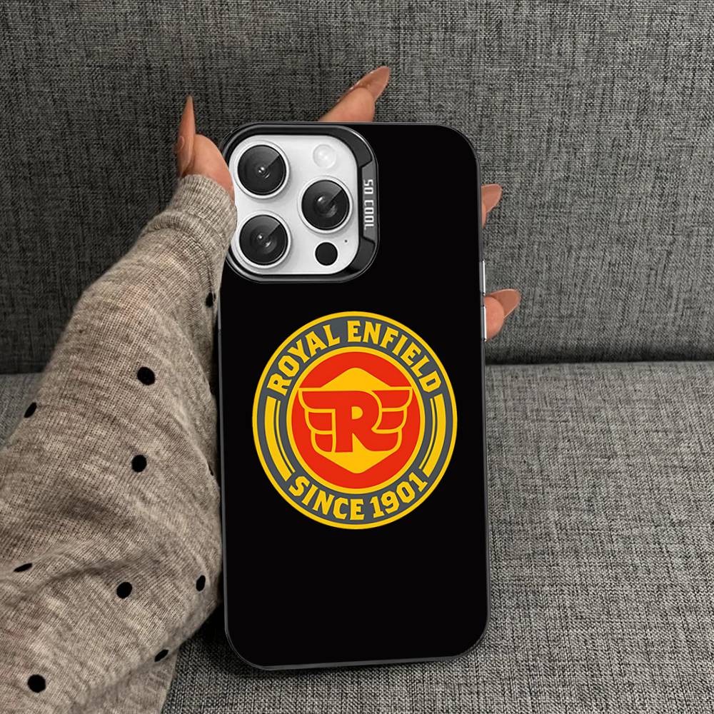 

R-ROYALS E-ENFIELDS Logo Colorful Shockproof For IPhone 17 11 12 13 14 15 16 Pro Max 16E Plus Phone Cover iphone XR