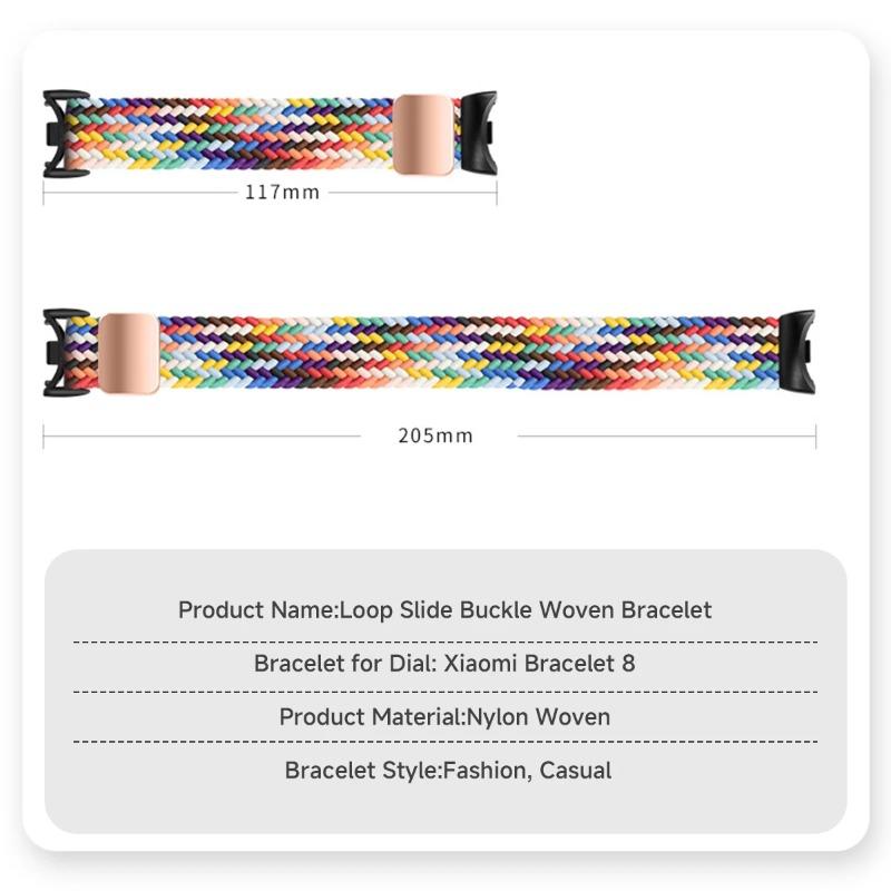 Nylon Braided Band for Xiaomi Watch 10/9/8 Magnetic Loop Band for Miband 10 9 8 NFC Sport Bracelet Smartwatch Replacement