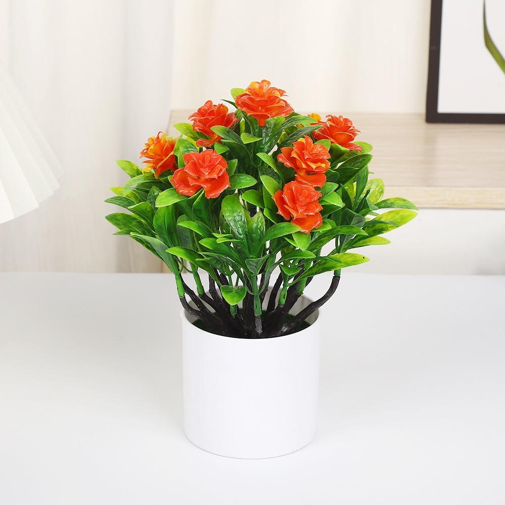 Plastic Artificial Potted Plant 18*22cm Table Decor Fake Plants  For Wedding Home Hotel Office