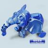 Creative Joints Movable Model Cute 3D Printing Elephant Figure Toys Home Decoration Ornaments Children Birthday Gift