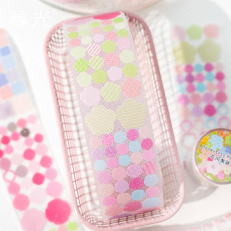 1 Roll Minimalist Basic Dot Washi Tape Sticker, Classic Round Dot Patterns, Self-Adhesive & Residue-Free for Journal Decoration