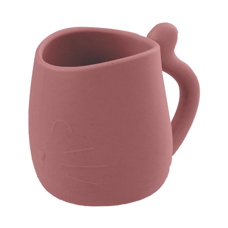 Silicone Cup Anti-fall Cute Cat Cup Home Drinking Cup  Caneca Water Cup with Handle Cute Cup Mouthwash Cup