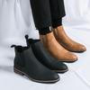 Fashion Men Fashion Chelsea Boots Black Brown One Step Business Fashion Brand Ankle Boots Waterproof and Non Slip 38-46 Men Boots