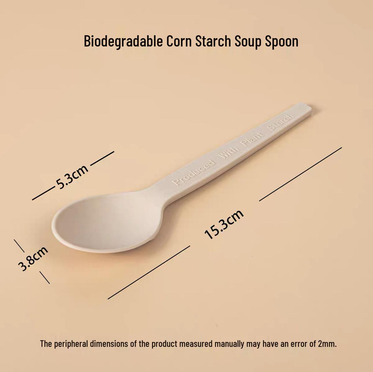Biodegradable Starch-Based Soup Spoon: Portable & Eco-Friendly for Catering & Takeaway Use Starch-based soup spoon PWSS-7 покинуть белый