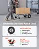 VEVOR 2 In 1 Hand Truck, 453.6 Kg Load Capacity for 4-Wheel Mode, Convertible Hand Truck Dolly with Non-Slip Handle & Wheels
