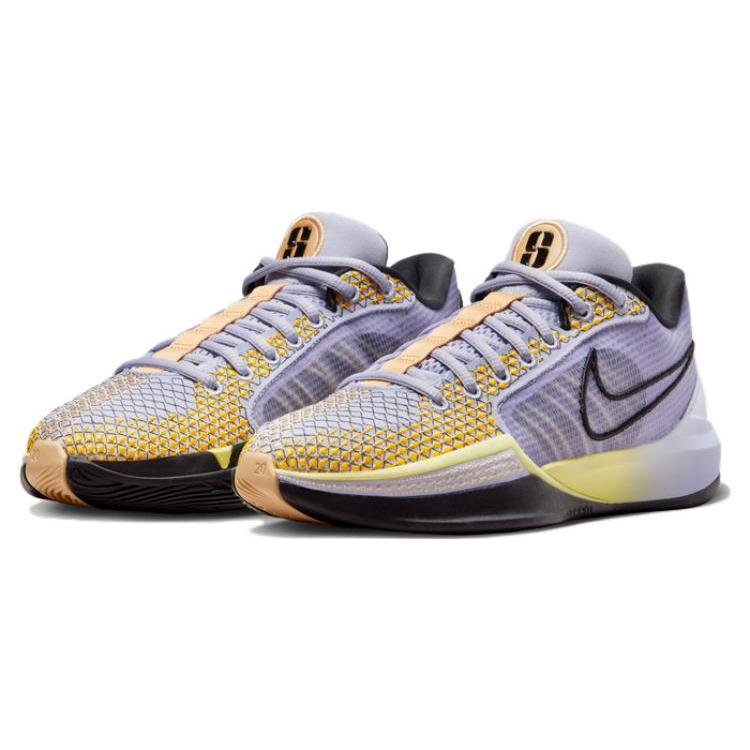 Nike Sabrina 1 Low top Basketball Shoes Women's Purple Yellow Asian Version FQ3389-501
