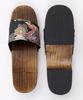 Japanese Burnt [KYOETSU] Sandals, Geta, Pattern, Paulownia, Men's (9)