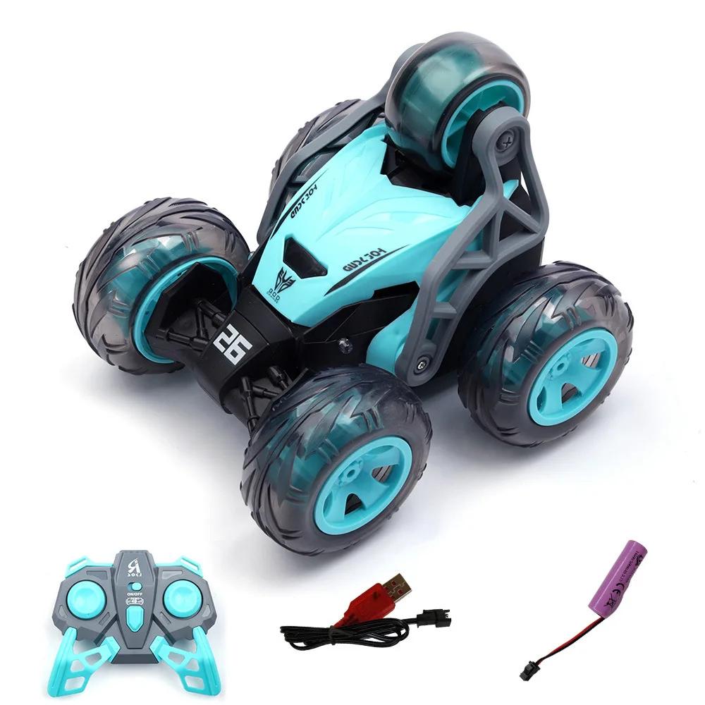 RC Cars 360 Rotary Stunt Car 5 Wheel Dump Truck Car High Speed Climbing Buggy Eletric Vehicle Remote Control Car Toy 2.4G Gifts