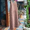 Retro Patchwork Lockeres Camisole-Kleid – Fallen Ancient Mud Design
