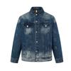 Mens Oversized Washed Denim Jacket Streetwear Loose Fit Vintage Casual Outerwear Fall