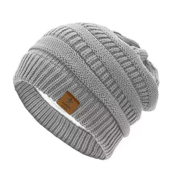Women Winter Knit Balaclava Hat Thick Warm Polar Fleece Lined Hooded Scarf Ear Warmer Neck Gaiter Cap