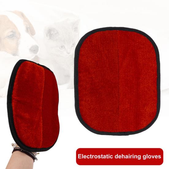Pet Hair Remover Electrostatic Gloves Reusable Hair Remover for Couch Furniture Carpet Car Seat Double Sided Grooming Glove for Cats Dogs
