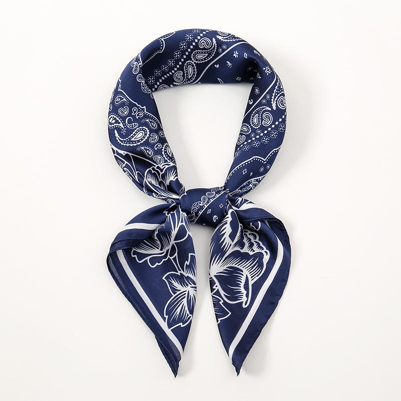 Foulard Quadrato in Seta 70*70cm Donna Fazzoletto per Capelli in Raso Stampa Fascia per Capelli Femminile Piccolo Foulard da Collo Hijab Donna Ragazza Sciarpe
