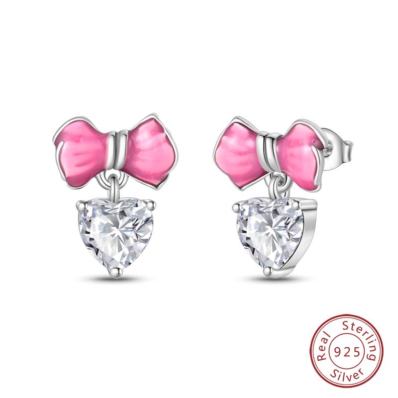 Modische leuchtende Glühwürmchen-Ohrringe 925er Sterlingsilber Lila Schmetterling Welle Fischschwanz Anhänger Ohrringe Feiner Party-Schmuck Geschenke