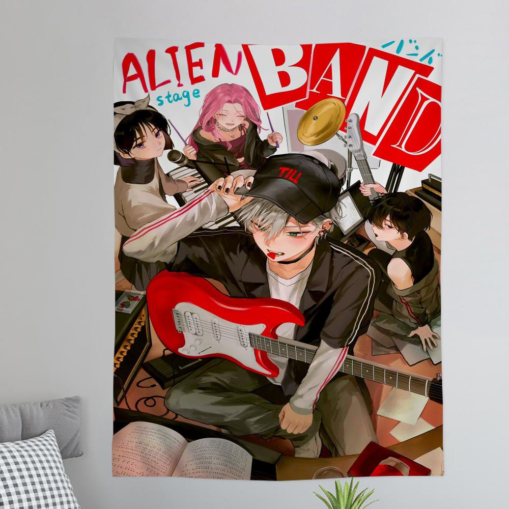 

Anime Alien Stage Printed Large Wall Tapestry Cheap Hippie Wall Hanging Bohemian Wall Tapestries Mandala INS Home Decor 74x94cm(29x37in)