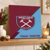 West Ham United FC Benutzerdefinierter Name Text 5D Diamantmalerei Set DIY Vollbohrer Diamantkunst Dekoration