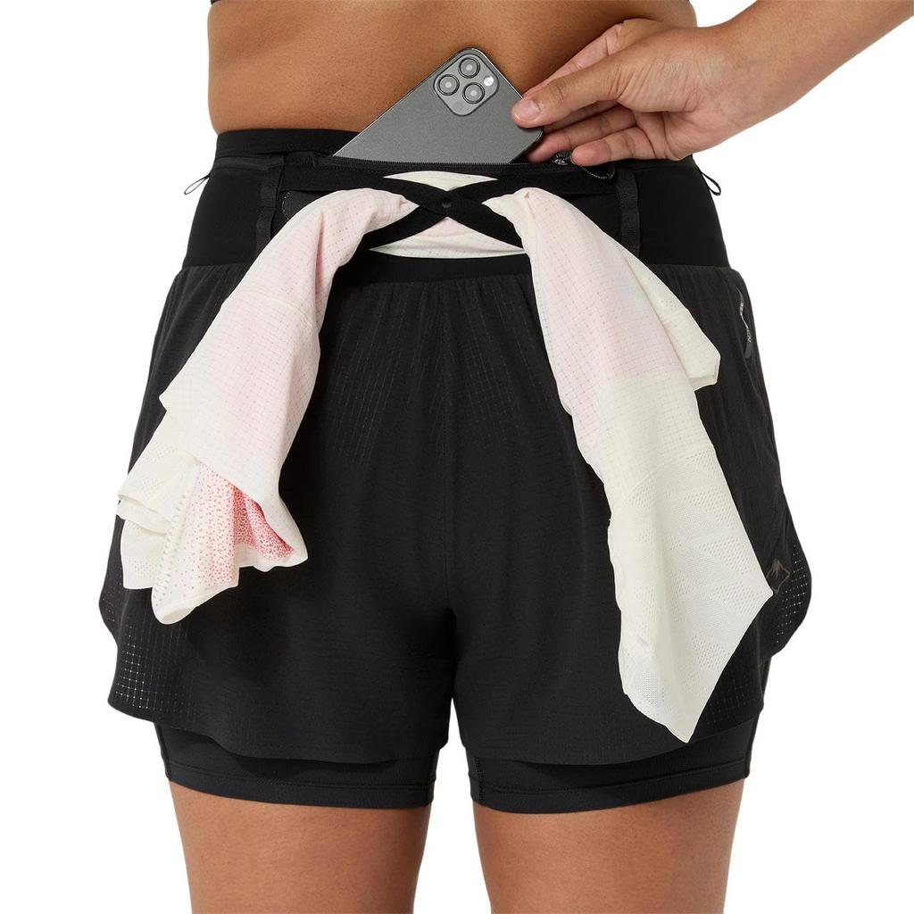 Running Wear FUJITRAIL ELITE SHORT PERFORMANCE BLACK L [ASICS]