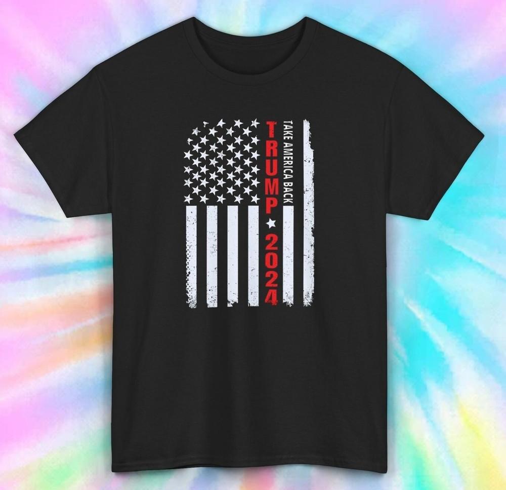 Trump 2024 T-Shirt | Take America Back | Patriotic Flag Tee | S-5XL Unisex T-Shirt M