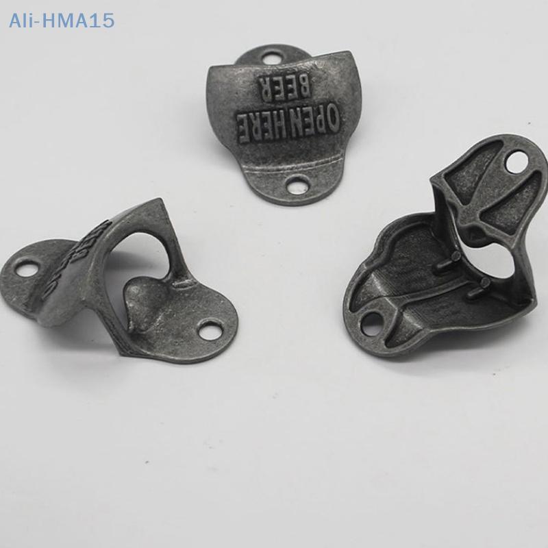 Retro Beer Bottle Opener Wall Mounted Vintage Bar Cafe Wall Decoration Zinc Alloy Beer Openers Kitchen Opener Tools 76x50x26mm
