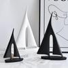Sleek Minimalist Sailboat Resin Sculpture for Home and Office