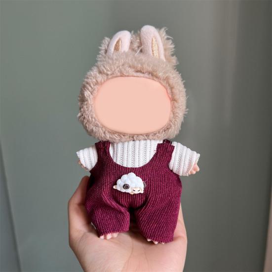 Sada oblečení pro panenky pro 17cm panenky La Bubu Elegantní overal Měkké šaty pro panenku Stylový výstavní outfit Dárek pro milovníky panenek