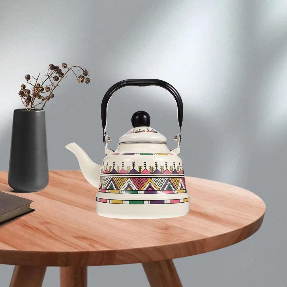 Handmade Water Kettle Enamel Ancient Bell Pot Exquisite Water Jug  Restaurant