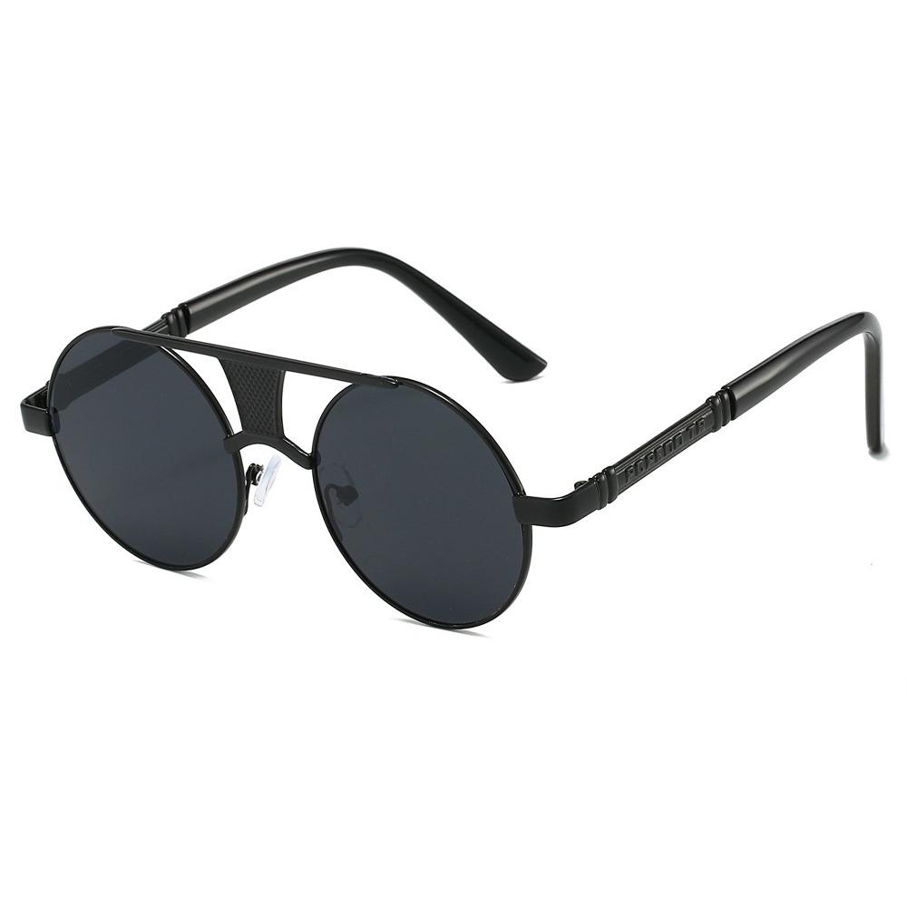 Fashion Vintage Round Sunglasses Retro Luxury Design Men'S Shades Double Bridge Casual Decor Sun Glasses For Women & Men